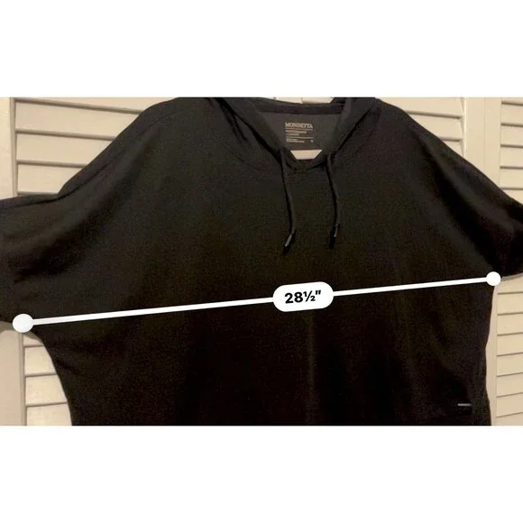 Mondetta Hoodie Pullover Black Slit Hems Women’s Size XL - Picture 8 of 9